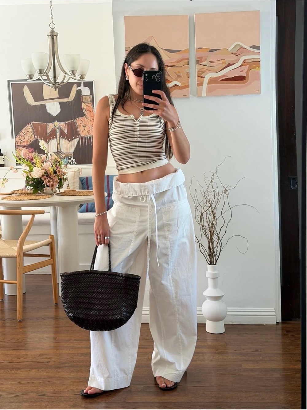 NWT Free People Fisherman Draw chord pants WhiteWide-Leg Pants size XS
